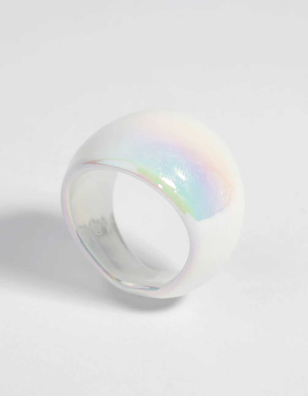 White Marble Glass Ring - Image 3