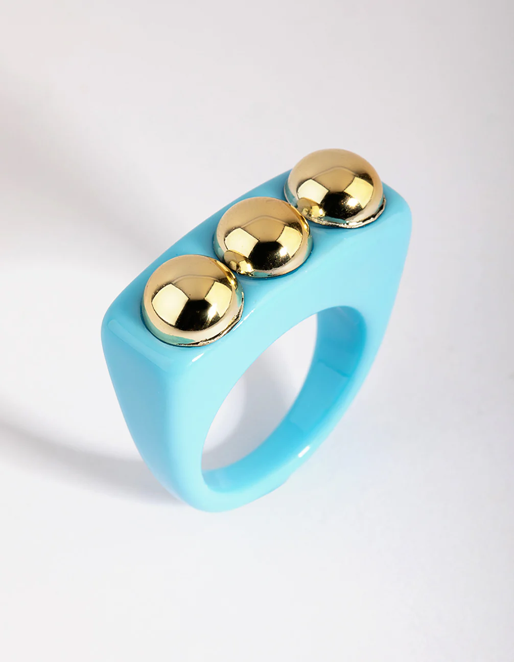 90s Blue & Gold Ring - Image 3