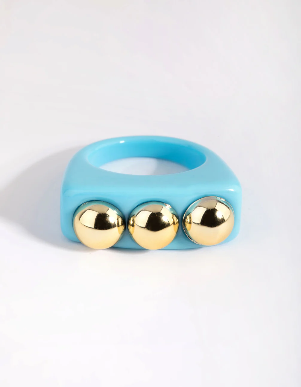 90s Blue & Gold Ring - Image 4