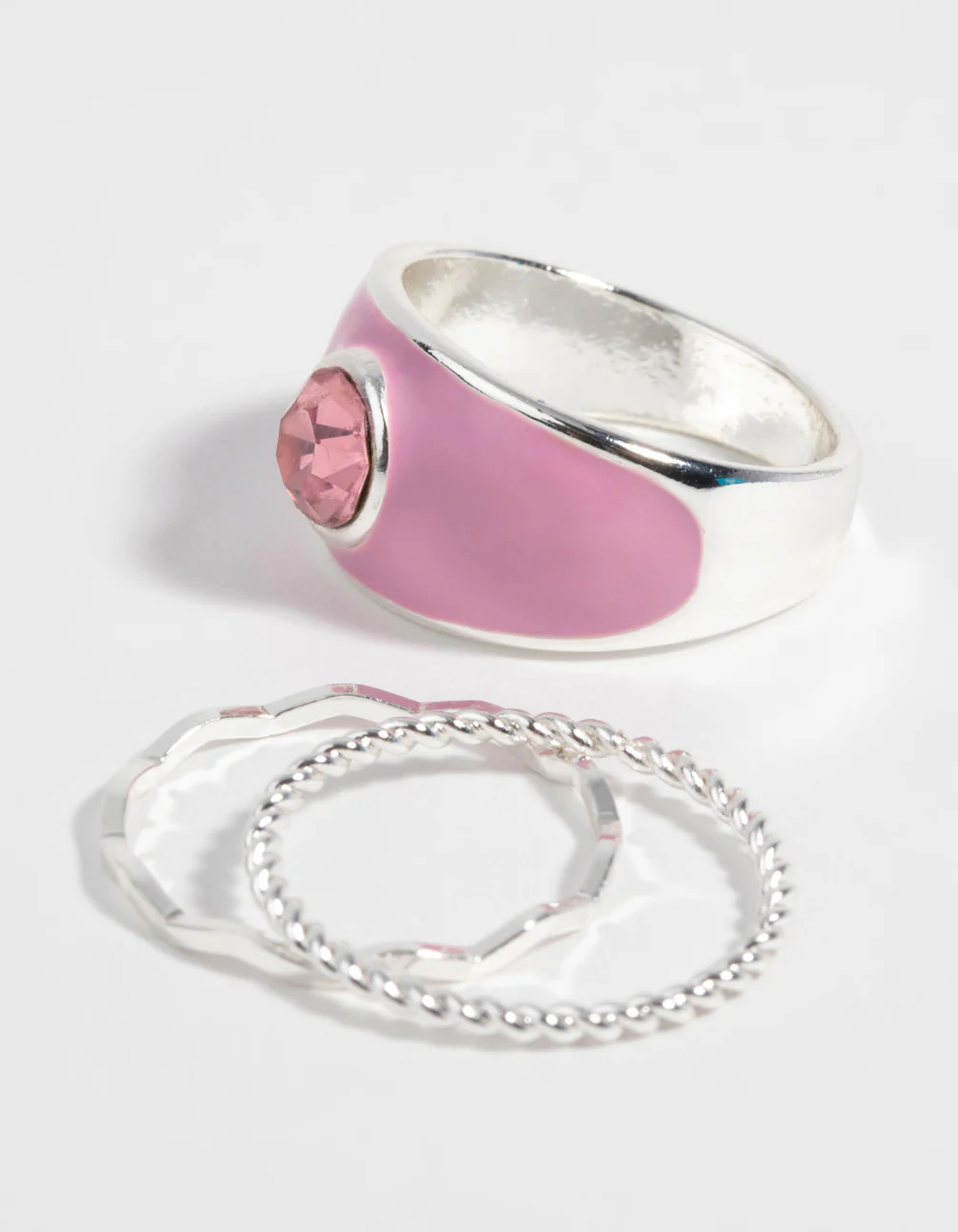 Pink Enamel Ring Pack - Image 2
