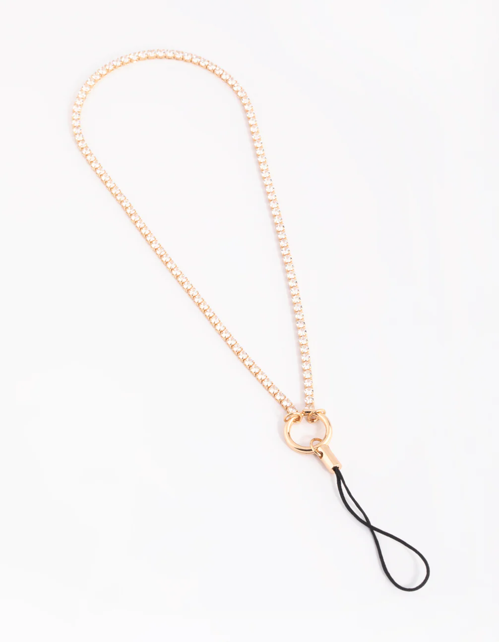 Gold Cubic Zirconia Phone Chain - Image 2