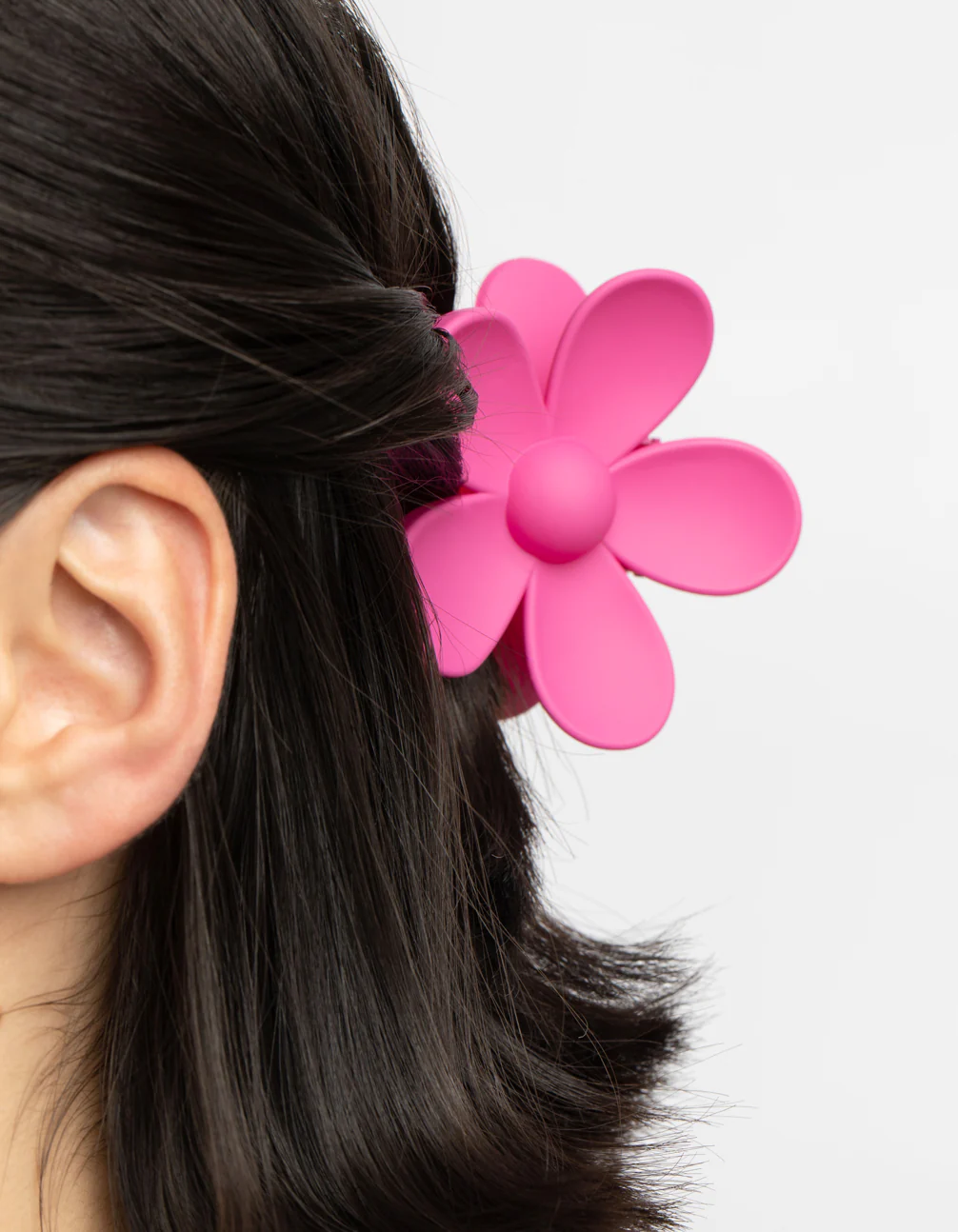 90s Pink Daisy Flower Claw Clip - Image 2
