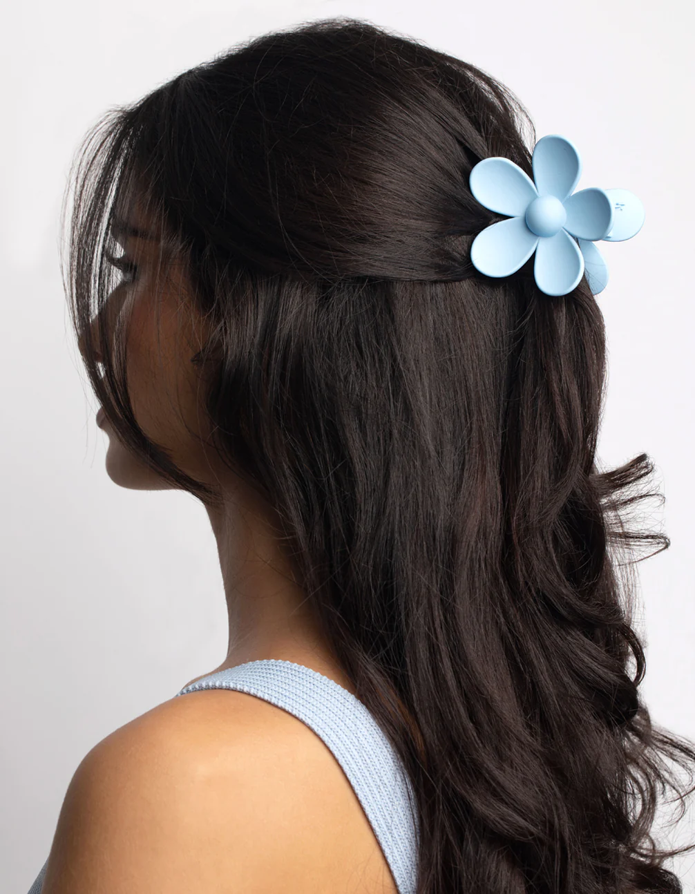 90s Blue Daisy Flower Claw Clip - Image 2
