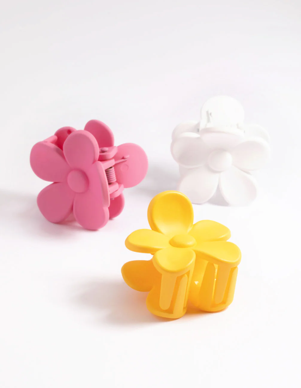 90s Mini Daisy Hair Claw Clips Pack - Image 2