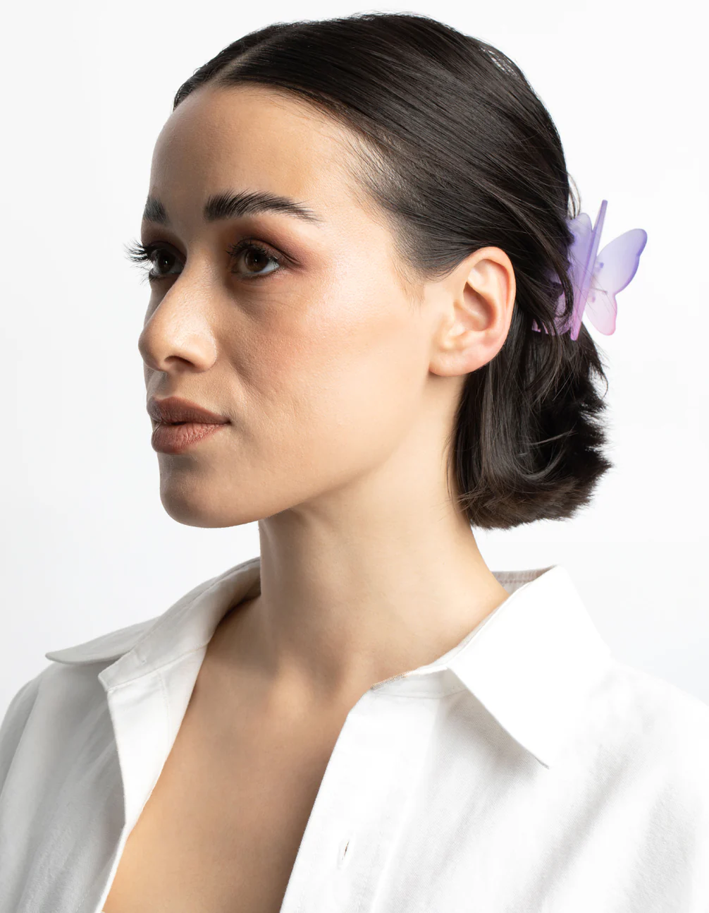 90s Purple Pink Ombre Butterfly Claw Clip - Image 2