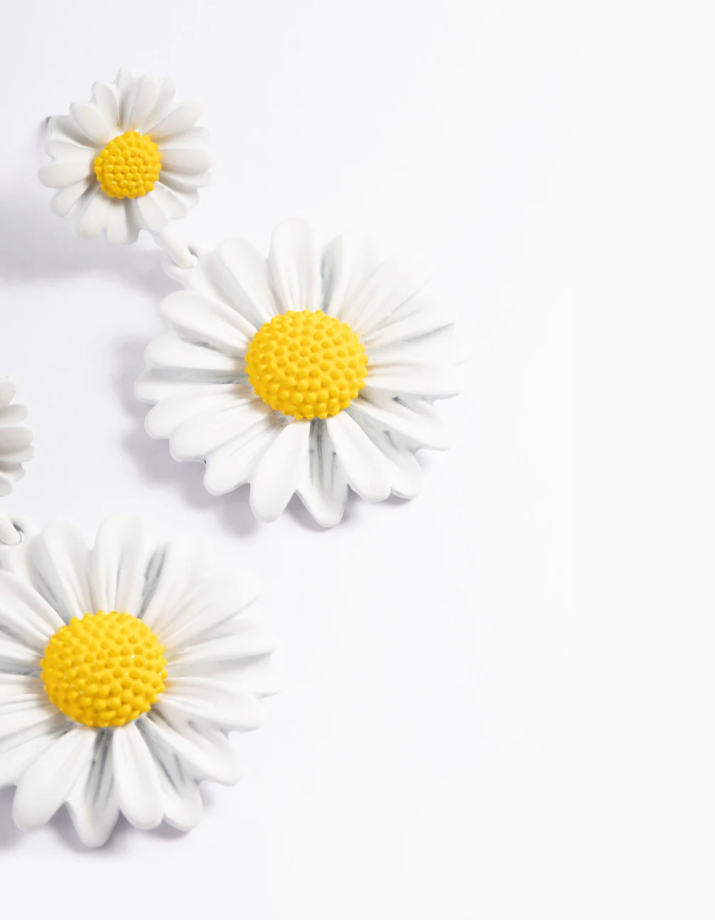Gold Double Daisy Earrings - Image 2