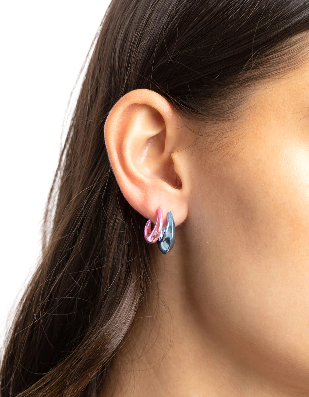 90s Metallic Hoop Earring Pack - Image 2