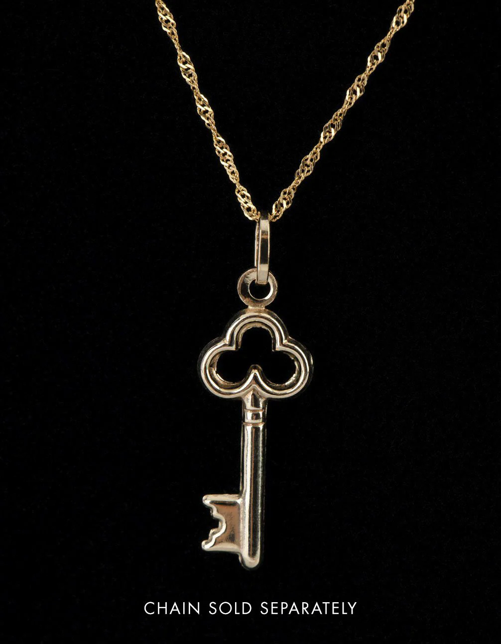 9ct Gold Key Pendant Charm - Image 3
