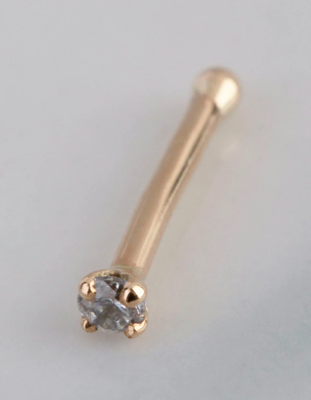 9ct Gold Micro Cubic Zirconia Nose Stud - Image 3
