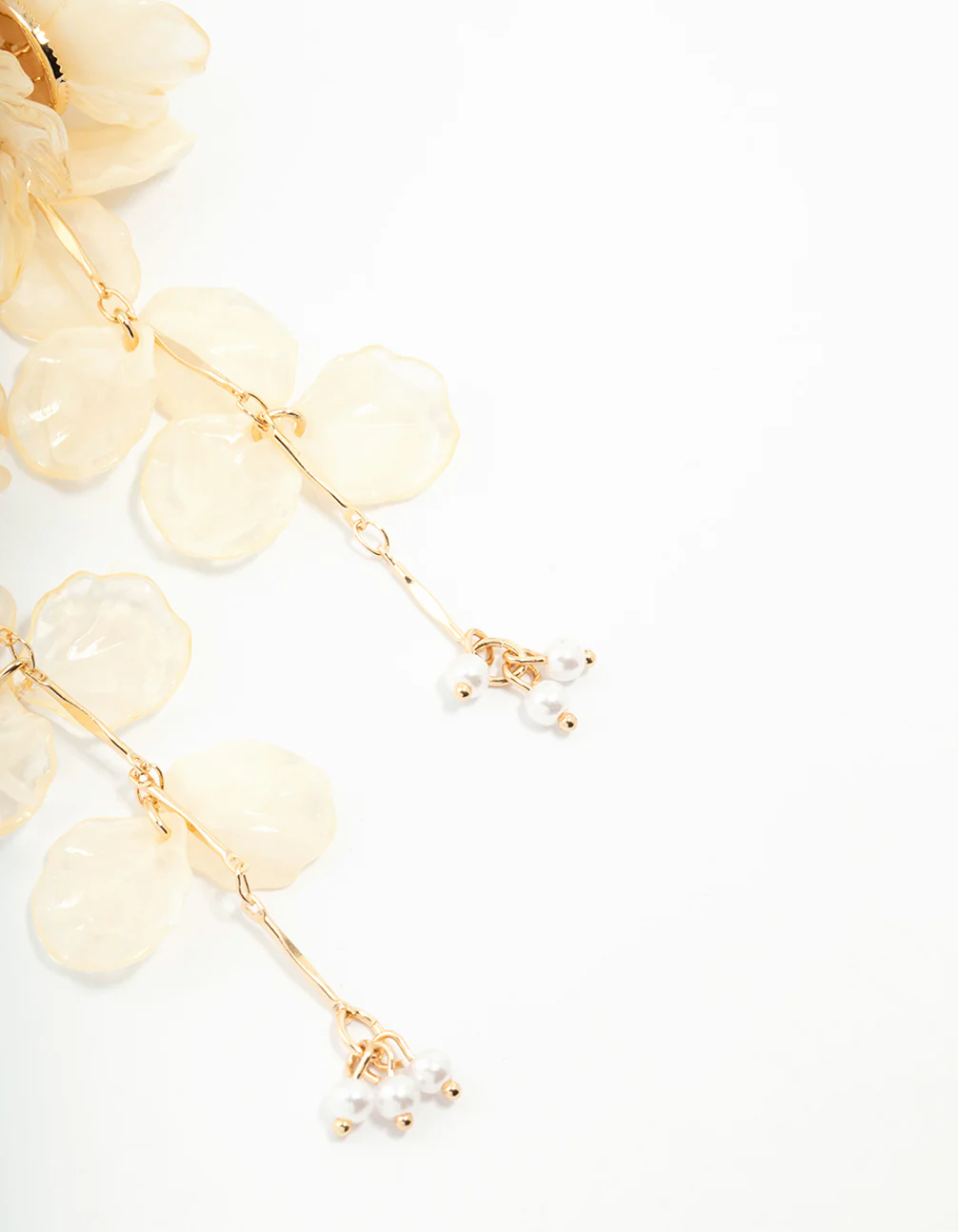 Acrylic Flower Large Drop Earrings - Image 5