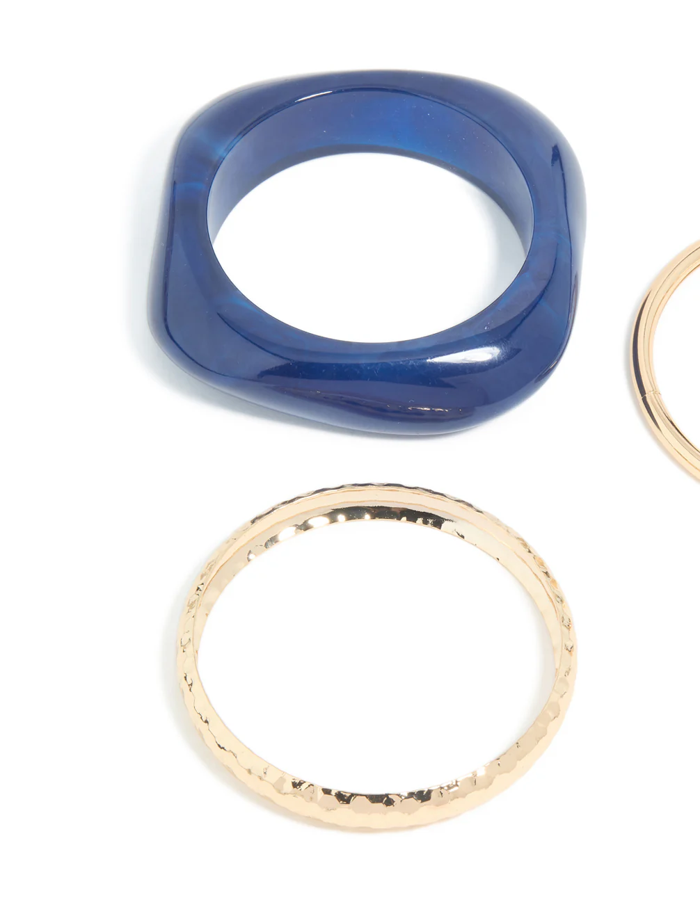 Acrylic Gold & Blue Bangle Pack - Image 2