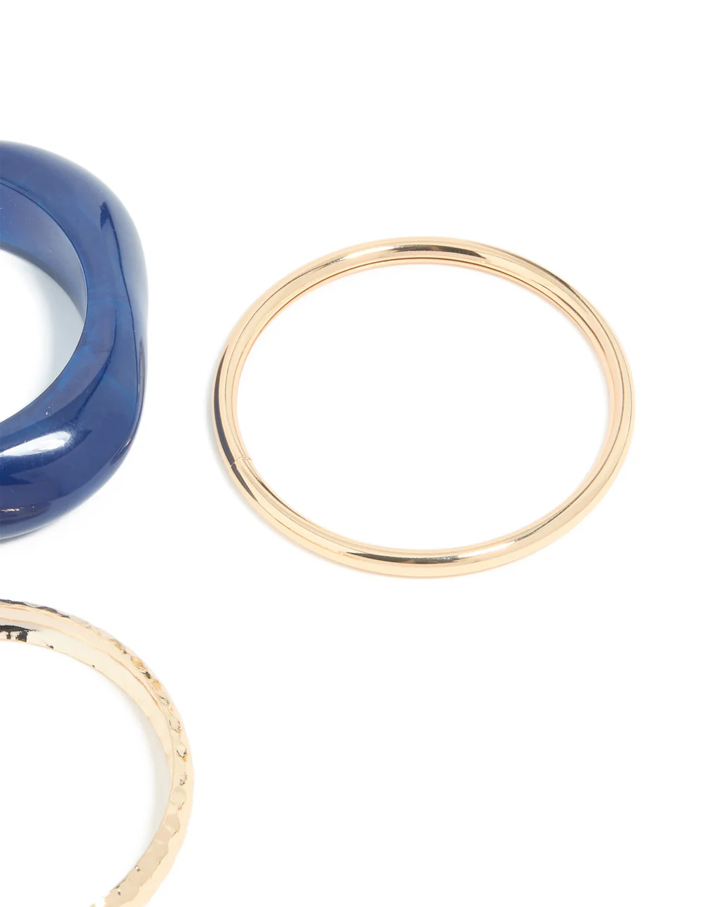 Acrylic Gold & Blue Bangle Pack - Image 3