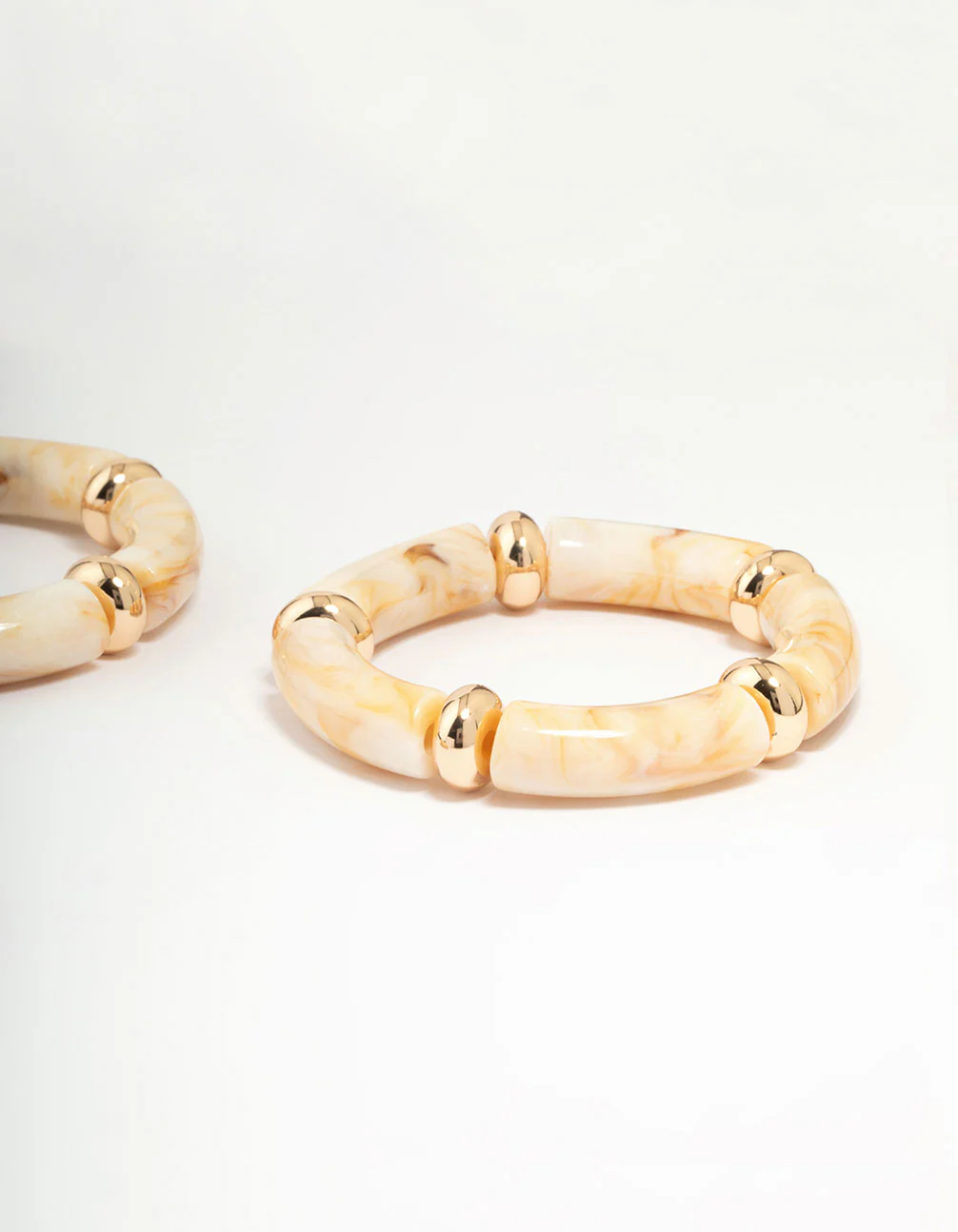 Acrylic & Gold Stretch Bracelets 3-Pack - Image 3