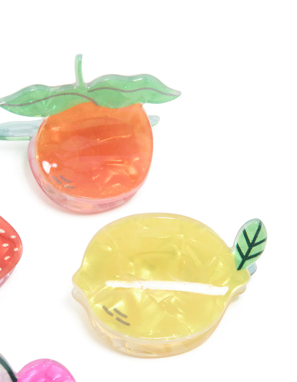Acrylic Mini Fruit Claw Clips 4-Pack - Image 3