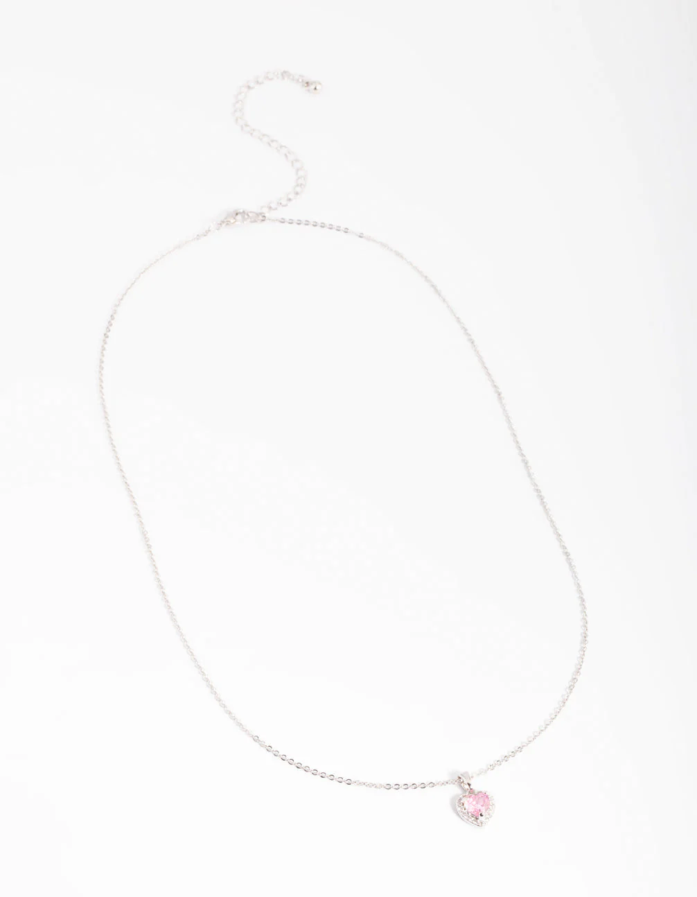 Silver Diamante Heart Necklace - Image 2