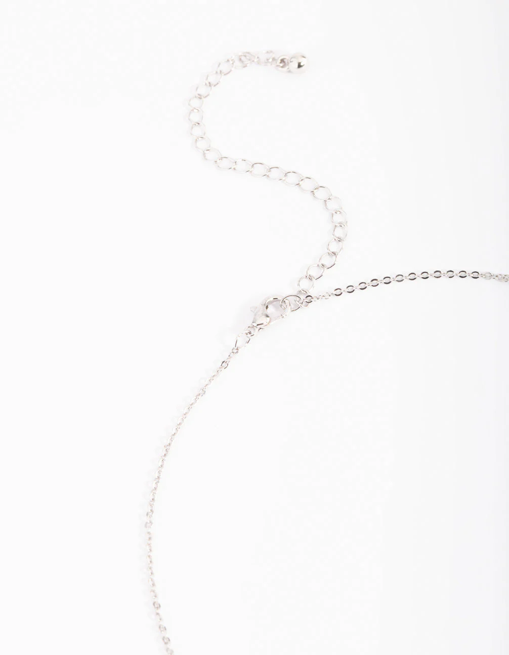 Silver Diamante Heart Necklace - Image 3