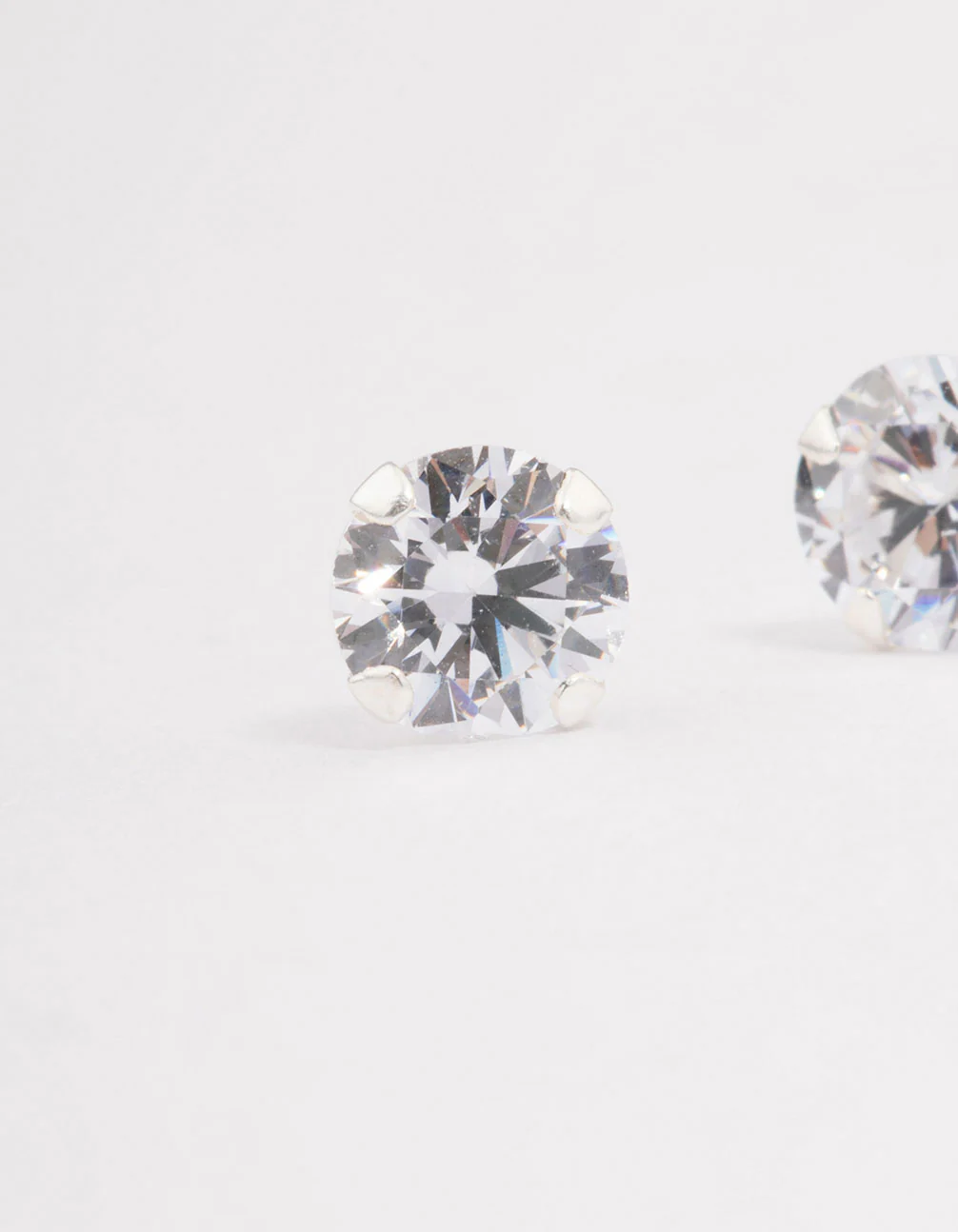 Sterling Silver Cubic Zirconia Stud Earrings - Image 2
