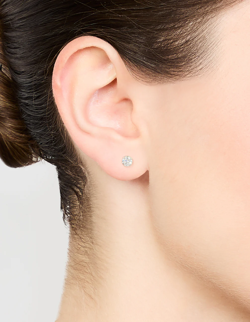 Sterling Silver Cubic Zirconia Crystal Stud Earrings - Image 2