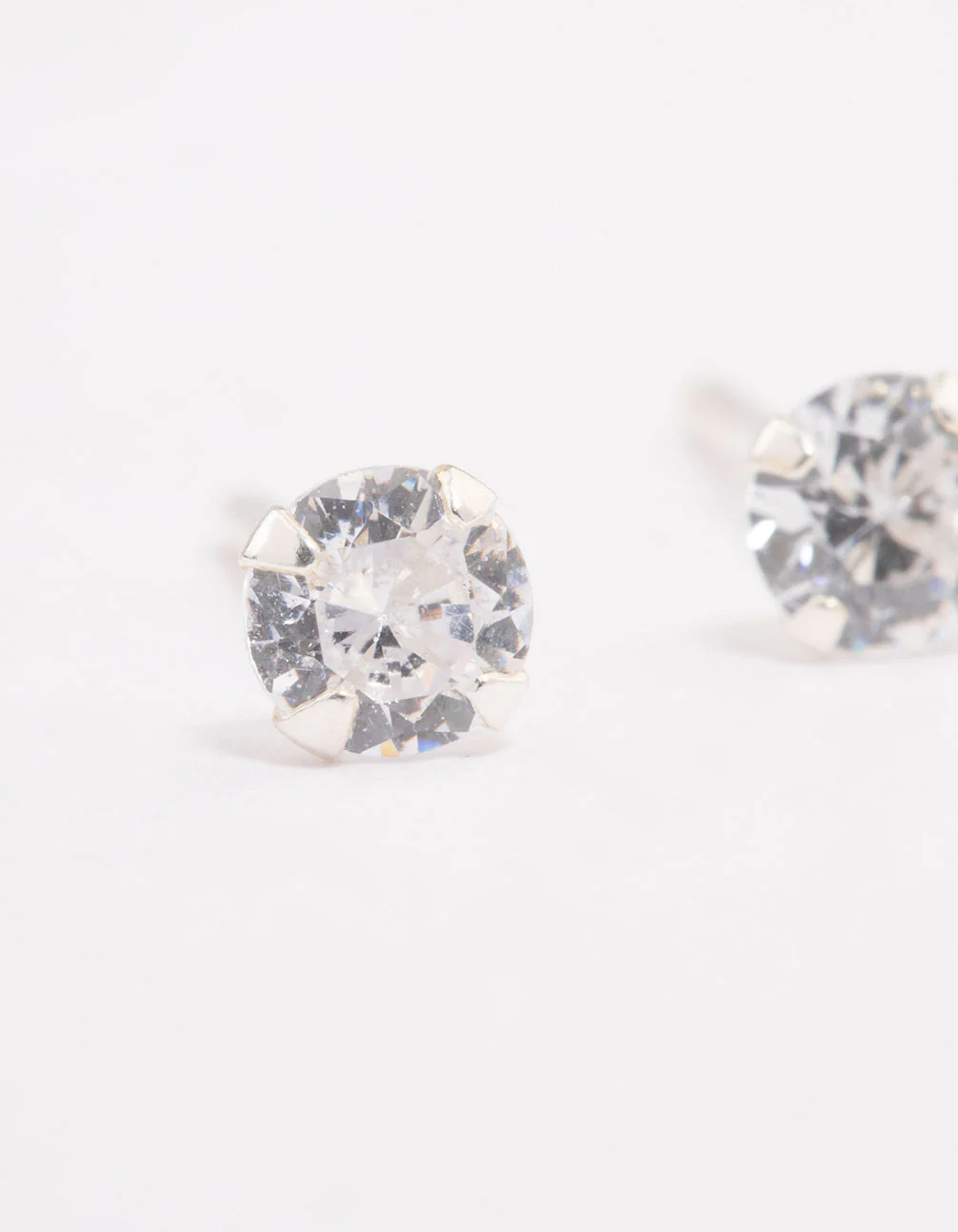 Sterling Silver Cubic Zirconia Crystal Stud Earrings - Image 4
