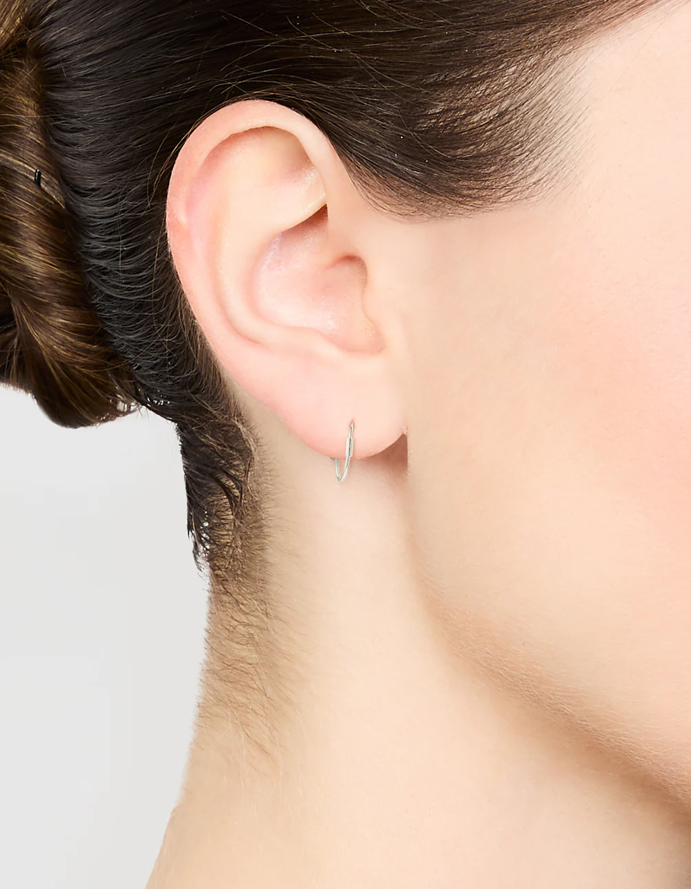 Sterling Silver Heart Hoop Earrings 12mm - Image 2