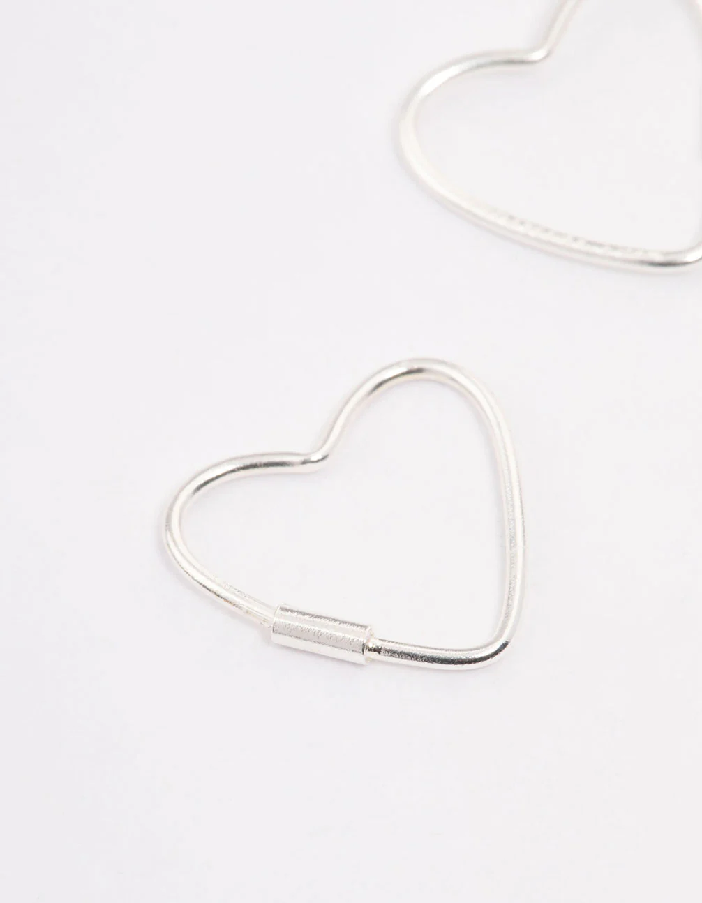 Sterling Silver Heart Hoop Earrings 12mm - Image 4