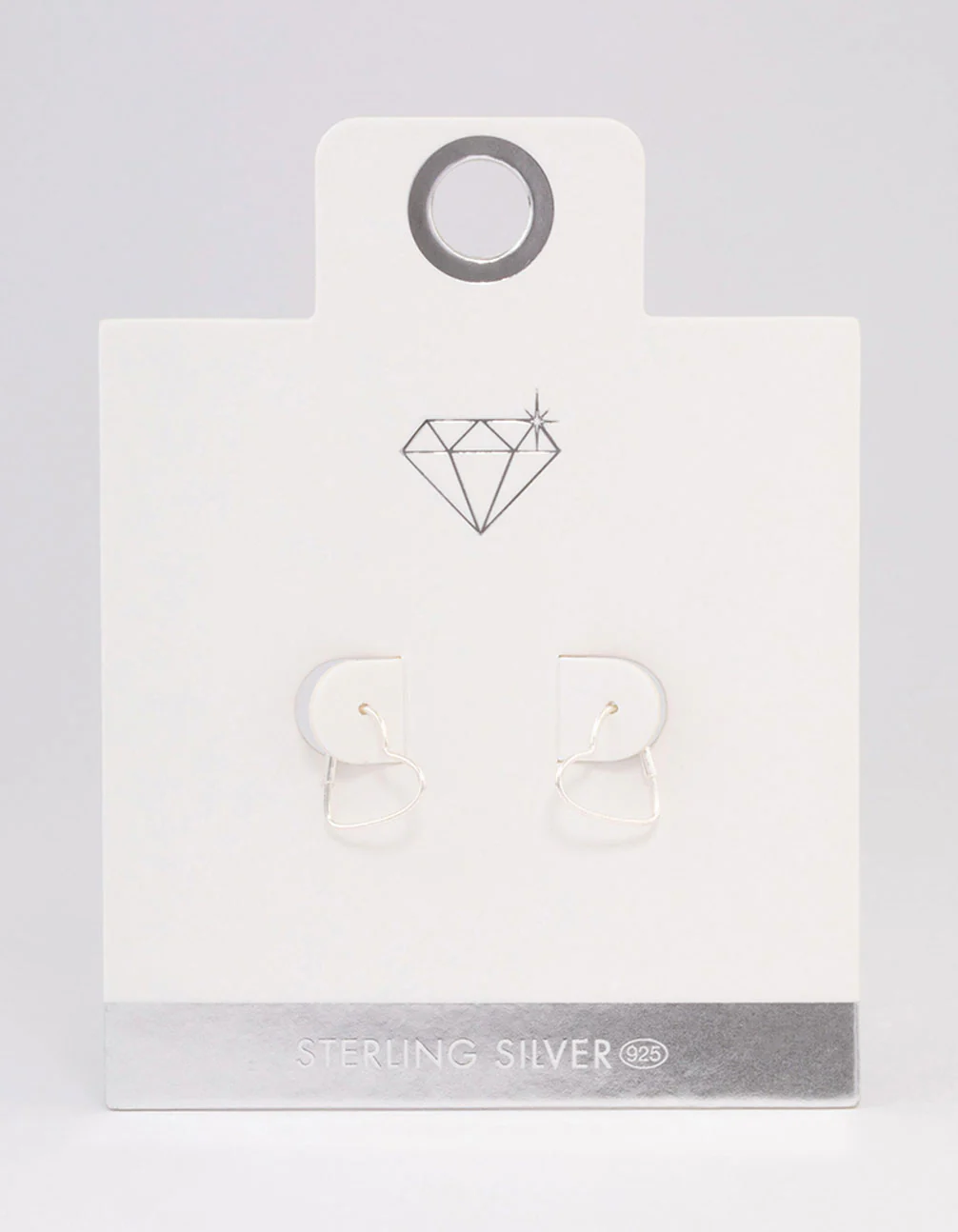 Sterling Silver Heart Hoop Earrings 12mm - Image 5