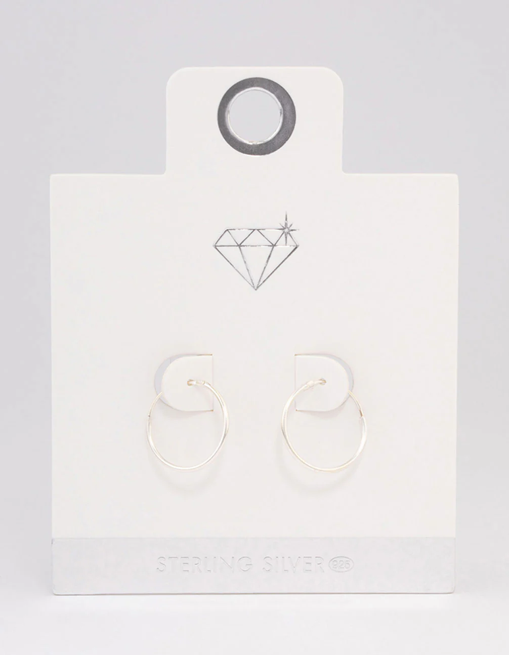 Sterling Silver Hoop Earrings 16mm - Image 3