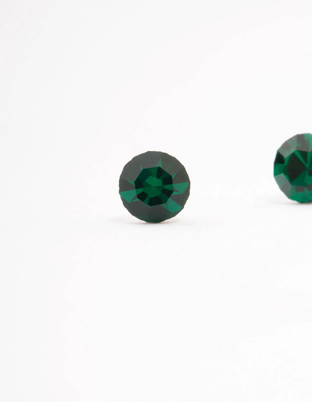 Sterling Silver Diamante Stud Earrings 4mm - Image 2