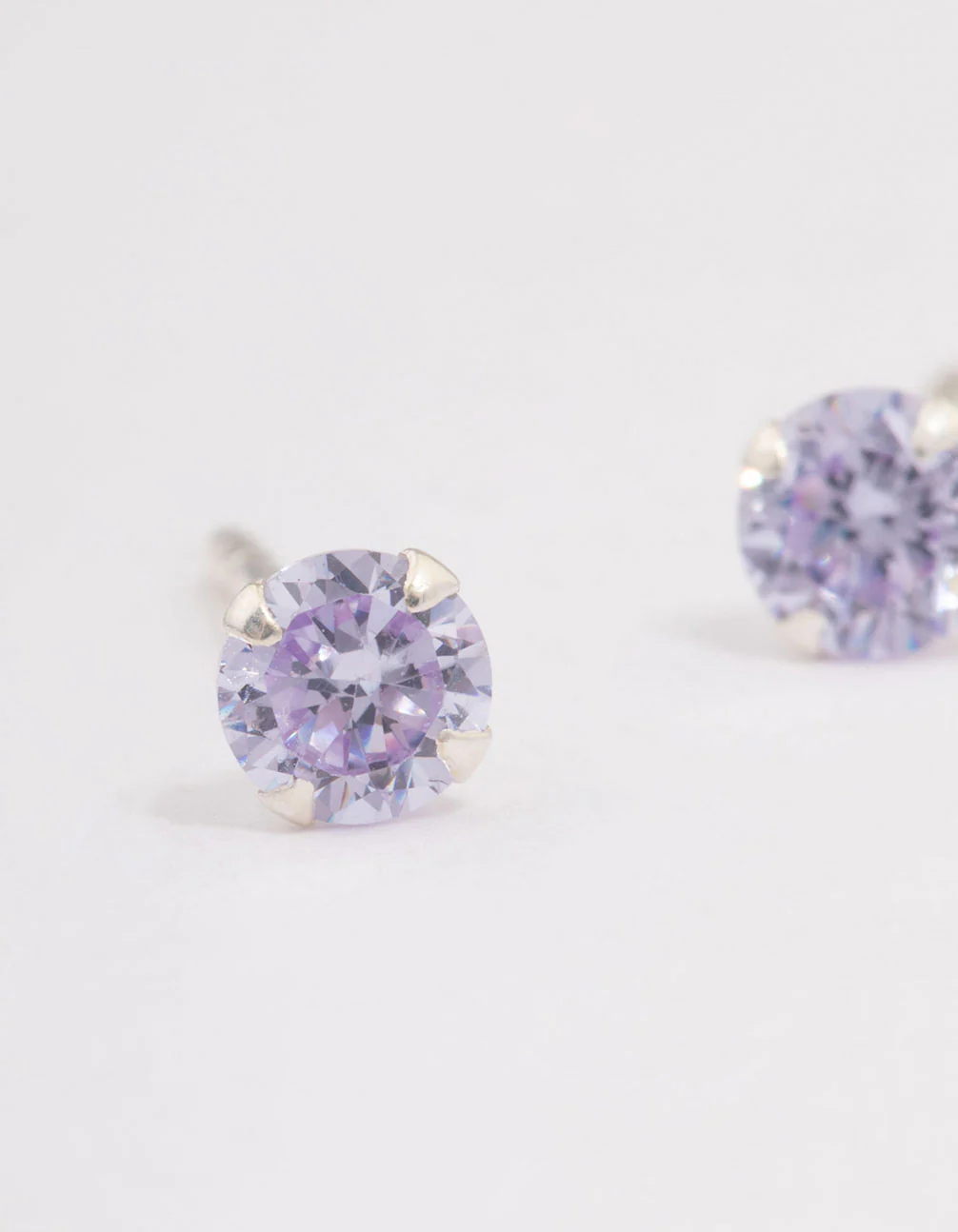Sterling Silver Lilac Stud Earrings - Image 2