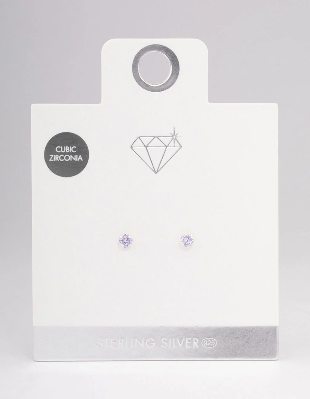 Sterling Silver Lilac Stud Earrings - Image 3