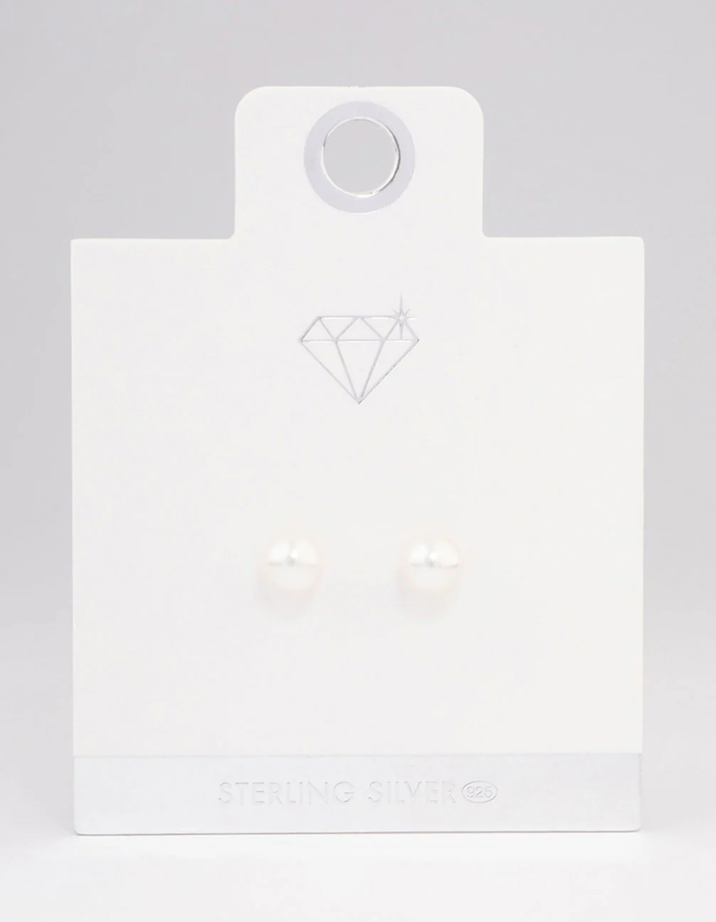 Sterling Silver Pearl Stud Earrings 8mm - Image 5