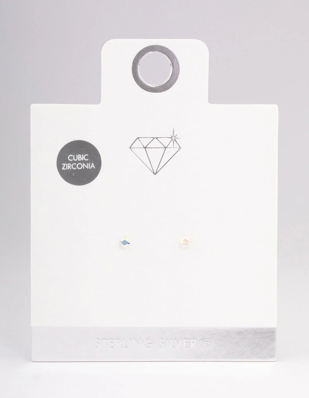 Sterling Silver Baby Pink Stud Earrings - Image 3