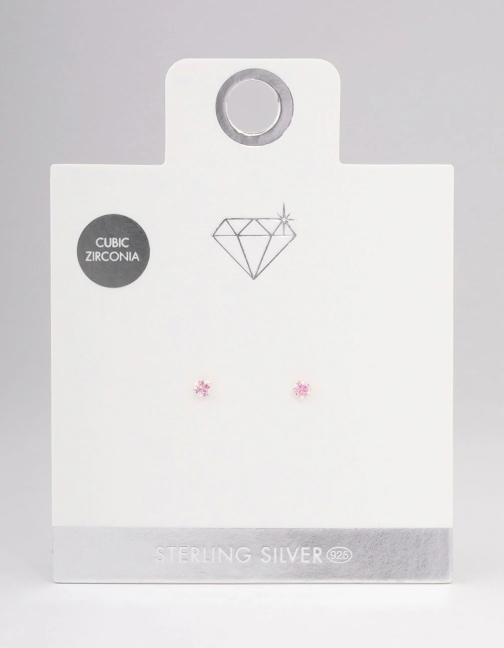 Sterling Silver Pink Pastel Stud Earrings - Image 3