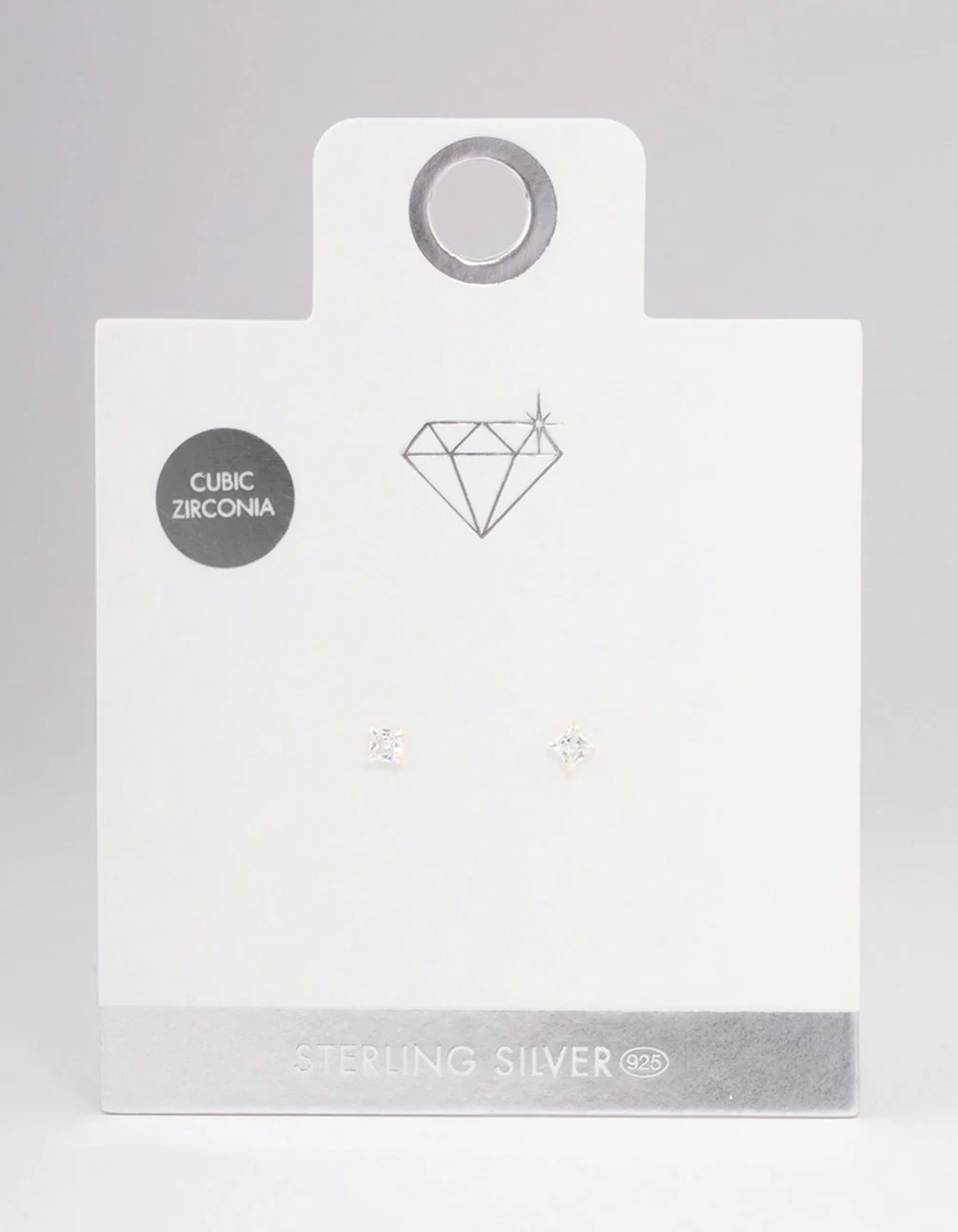 Sterling Silver Baby Pear Cubic Zirconia Stud Earrings - Image 5