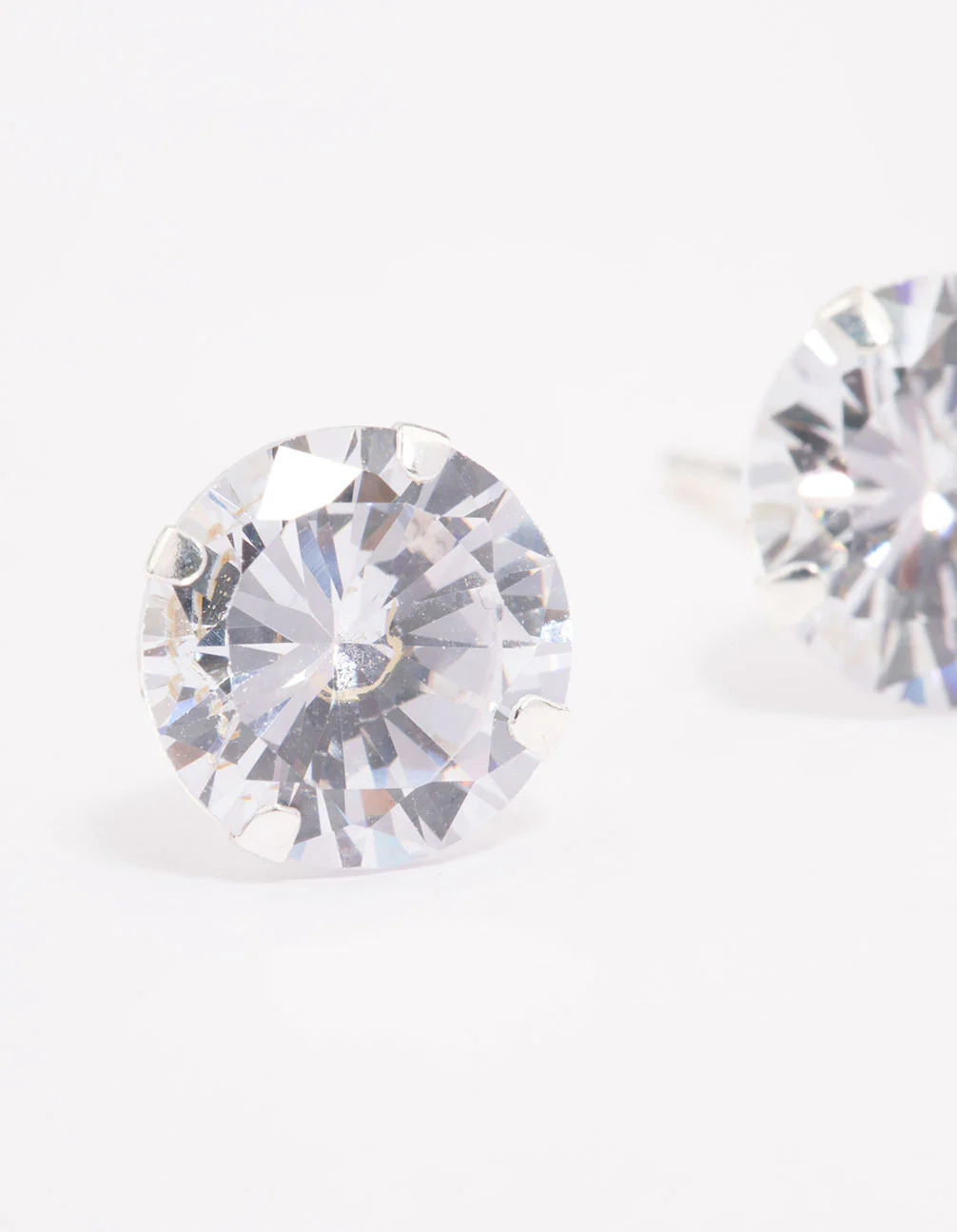 Sterling Silver Cubic Zirconia Triple Stud Earrings - Image 4
