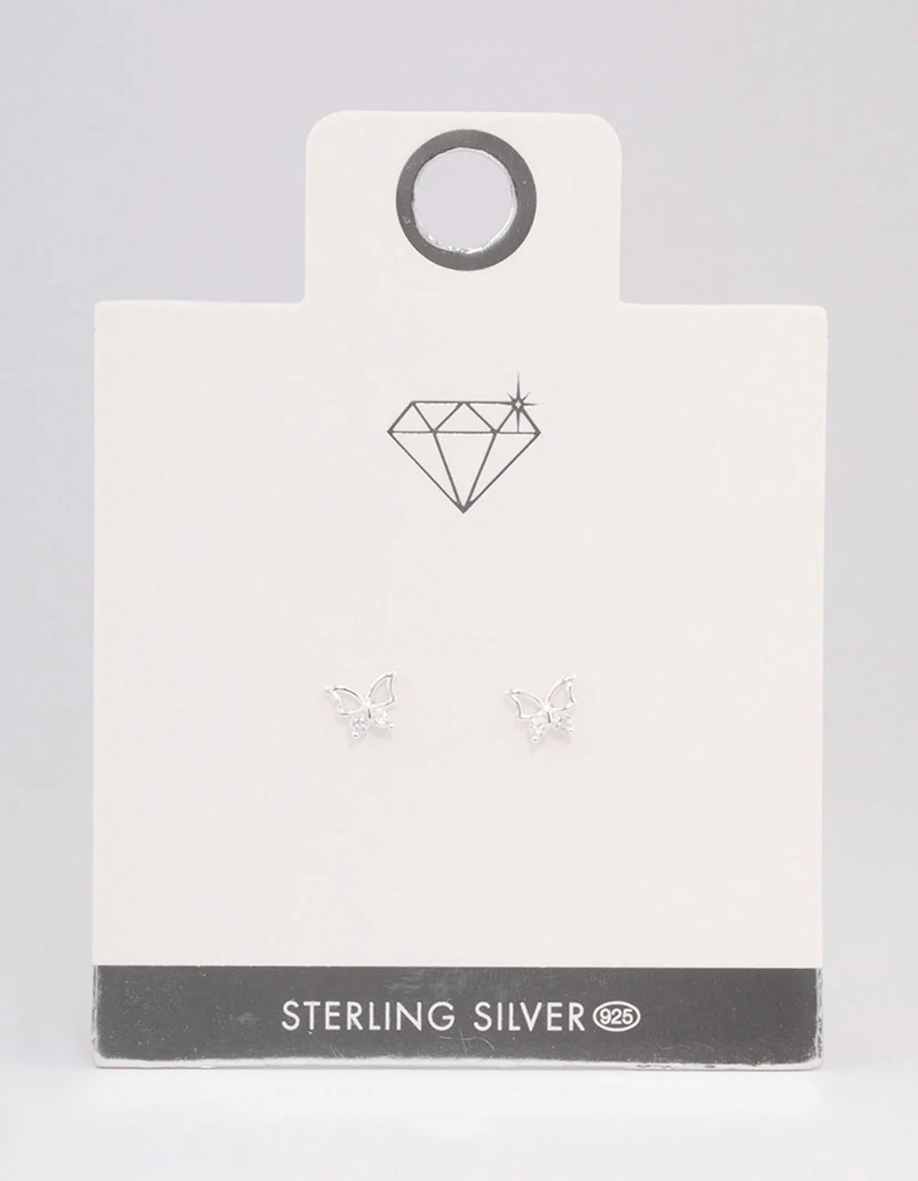 Sterling Silver Diamante Stud Earrings - Image 5