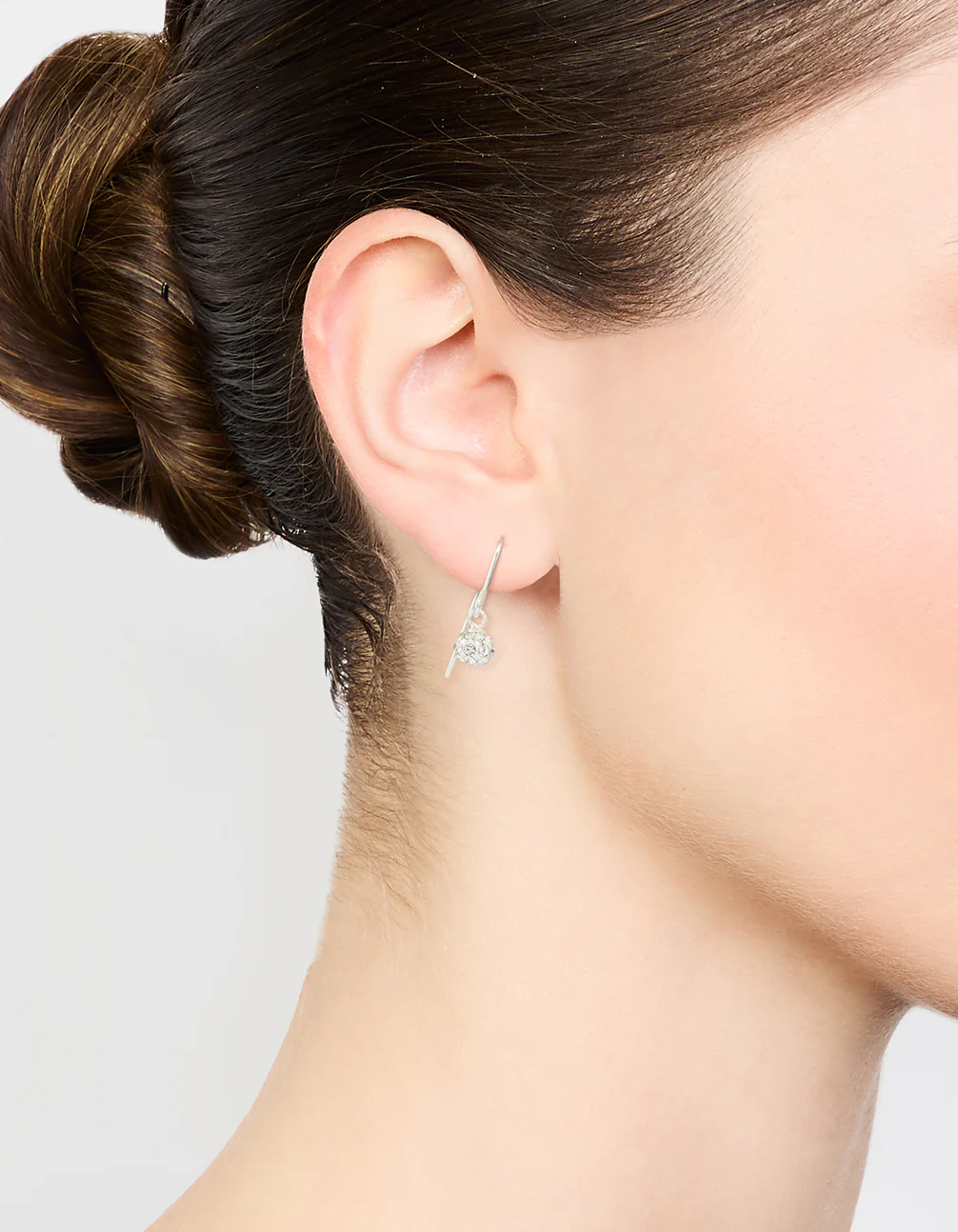 Sterling Silver Fire Ball Drop Earrings - Image 2