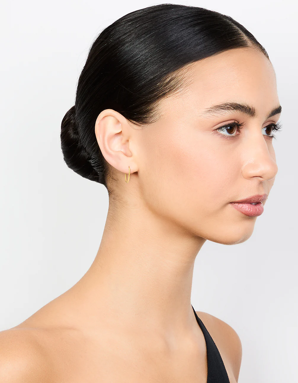 Gold Plated Sterling Silver Hoop Earrings 16mm - Image 3