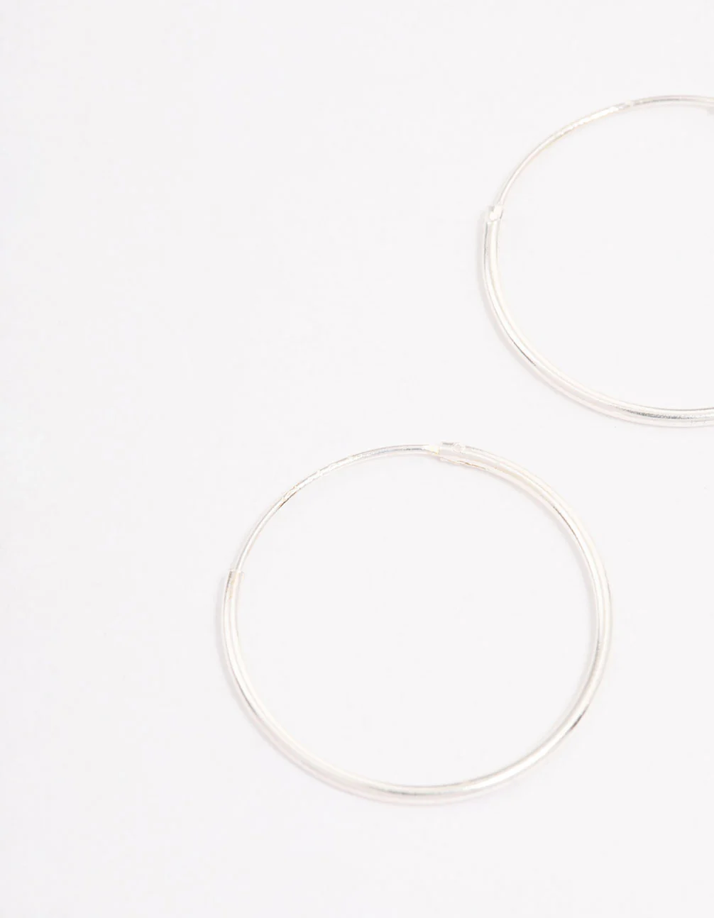 Sterling Silver Hoop Earrings 20mm - Image 2