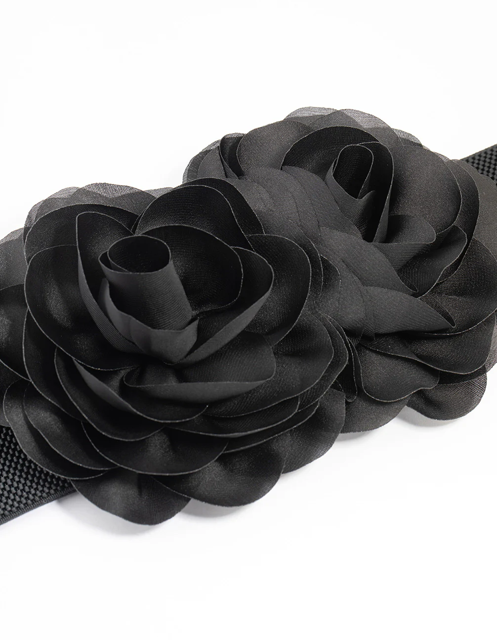 Adjustable Fabric Flower Stretch Belt - Image 2