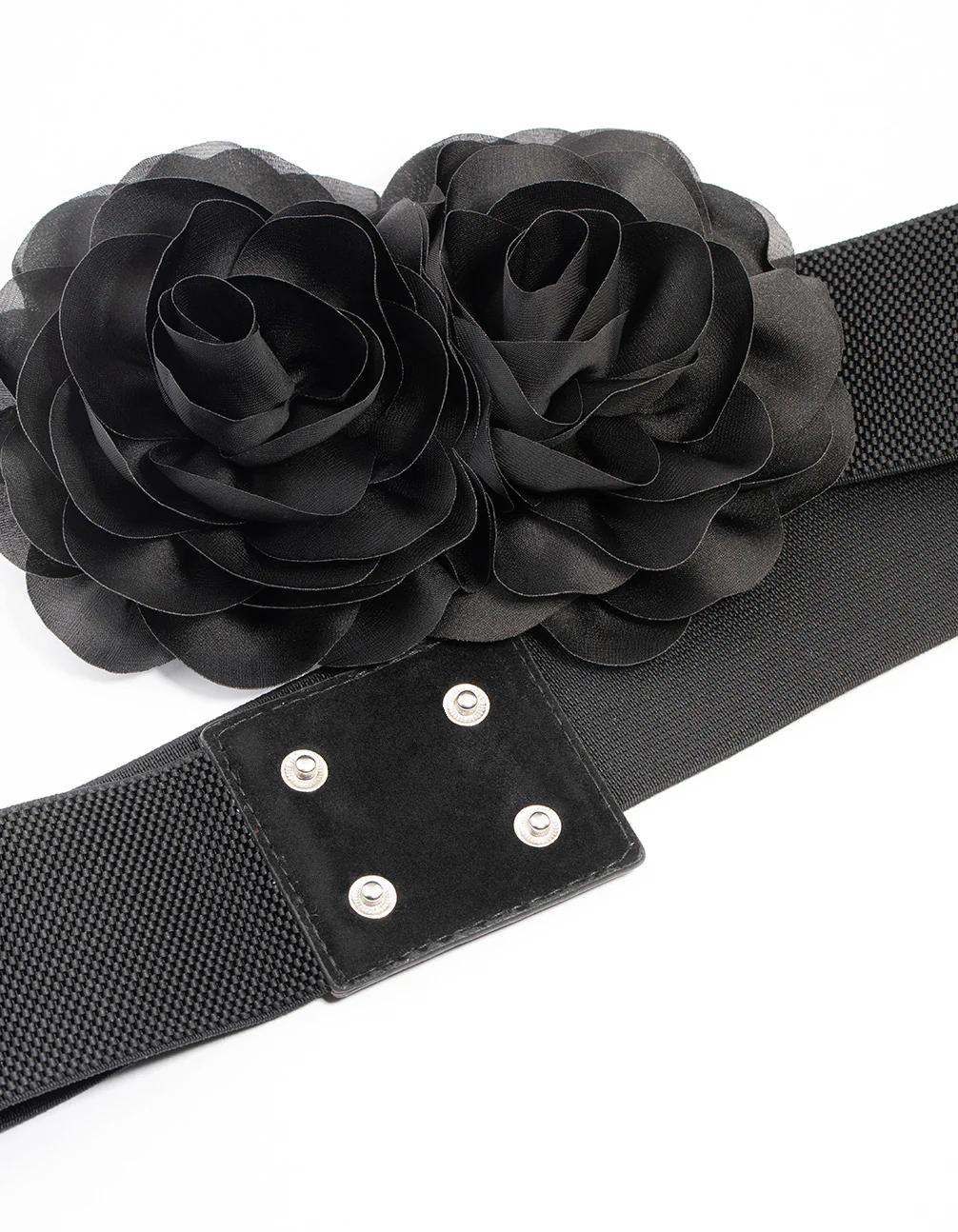 Adjustable Fabric Flower Stretch Belt - Image 3