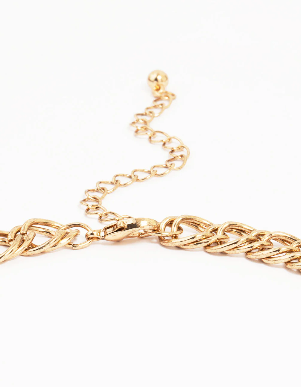 Antique Gold Black Metallic Cross Charm Necklace - Image 5
