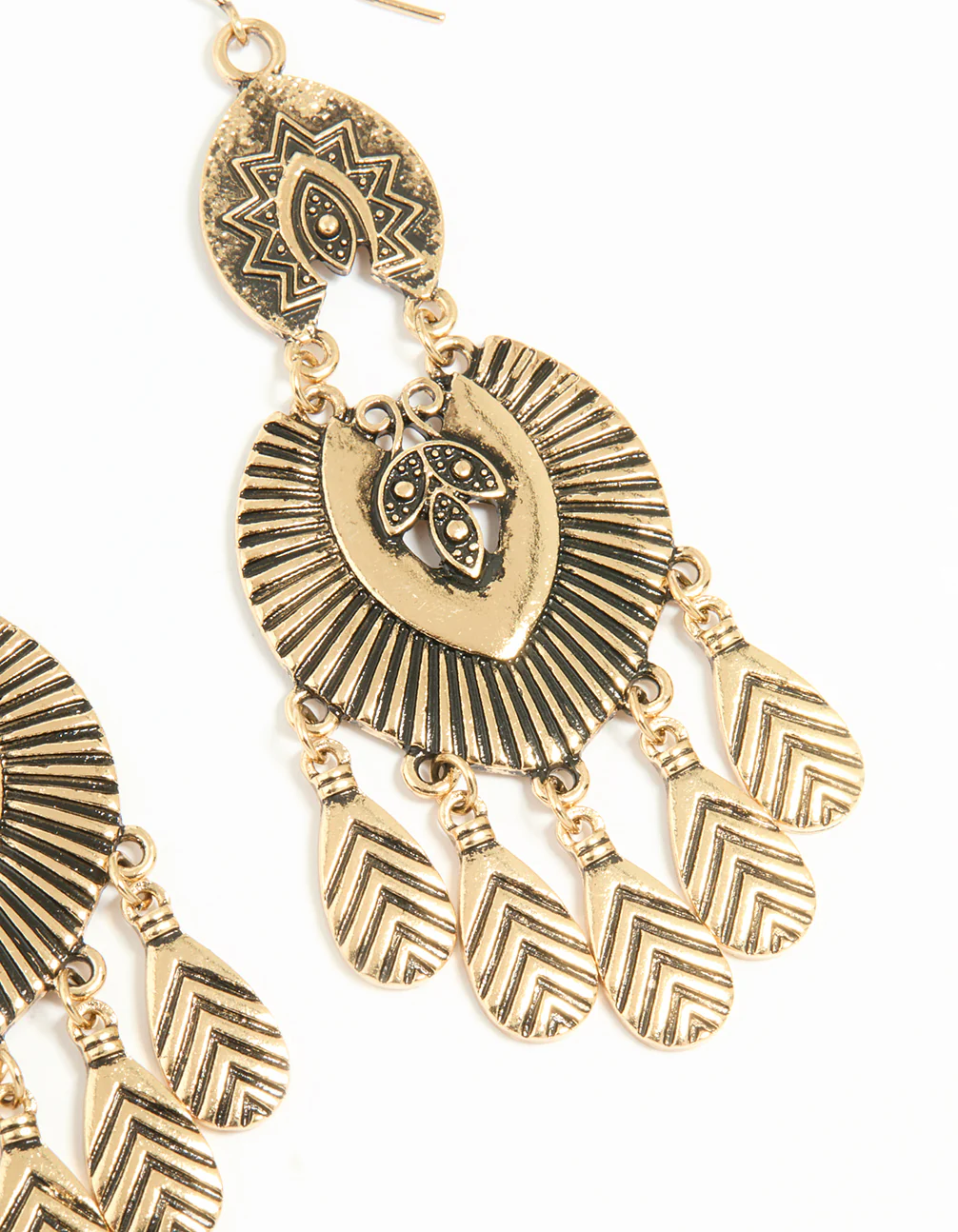 Antique Gold Dreamcatcher Drop Earrings - Image 5