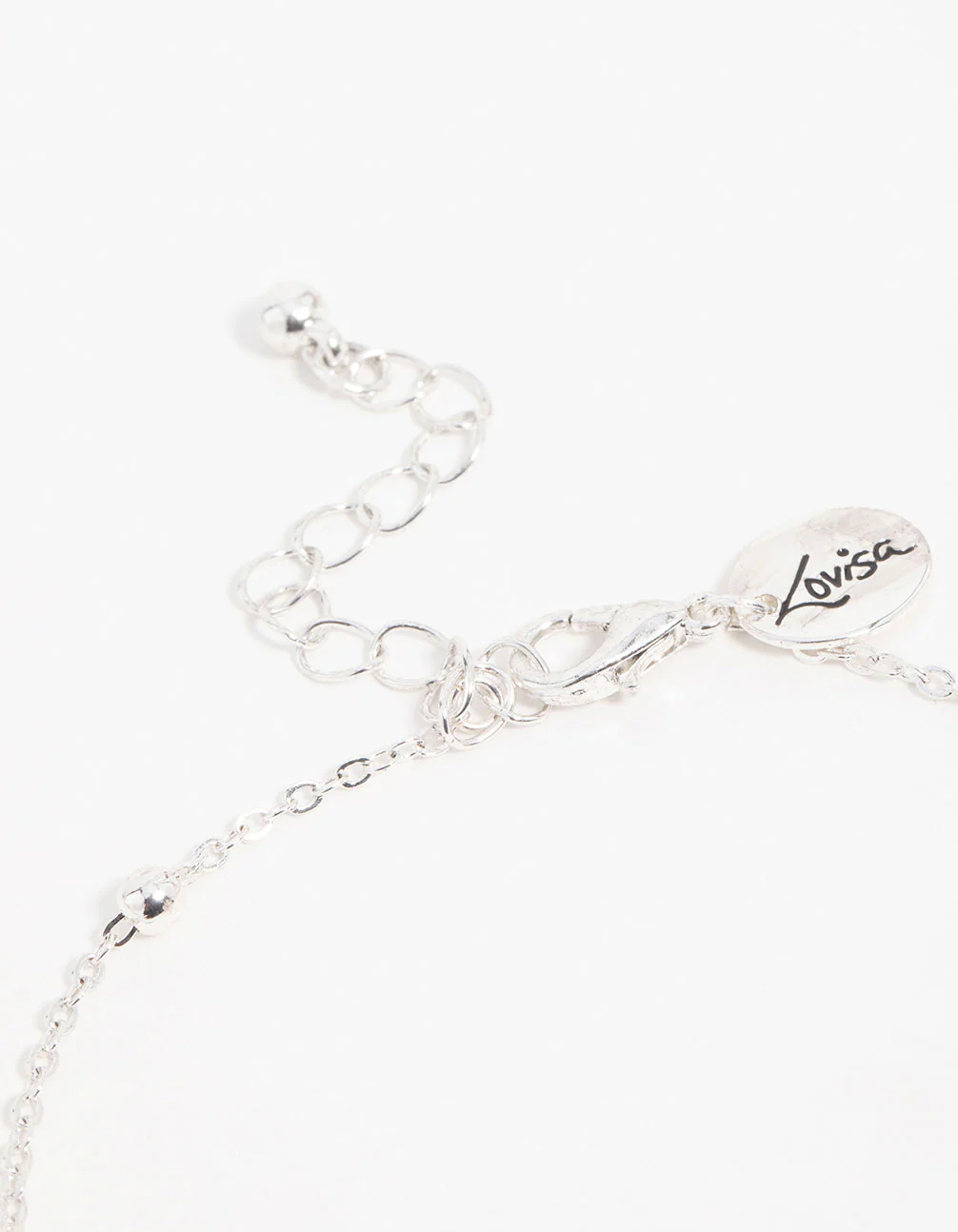 Antique Silver Leaf & Station Anklets 4-Pack - Image 3