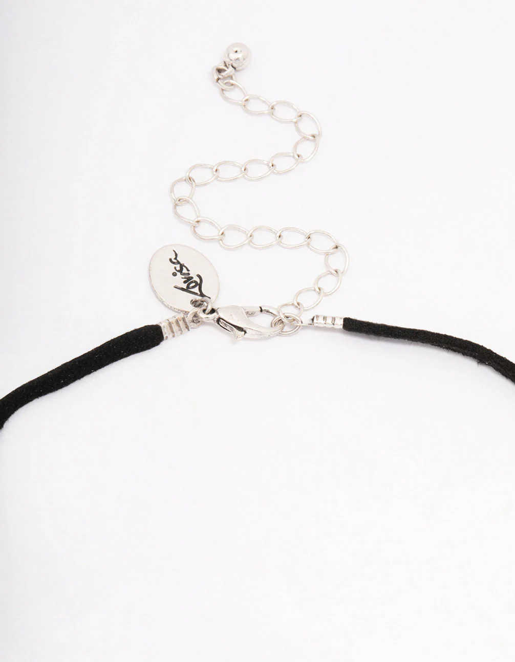 Antique Silver Metal Fringe Diamante Layered Necklace - Image 3