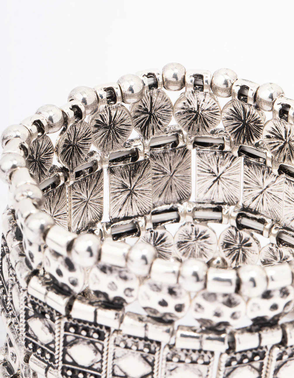 Antique Silver Stretch Bracelet - Image 3