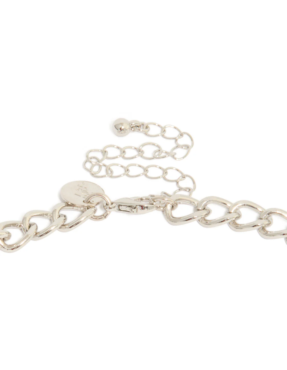 Antique Silver Textured Boho Long Chain Necklace - Image 3