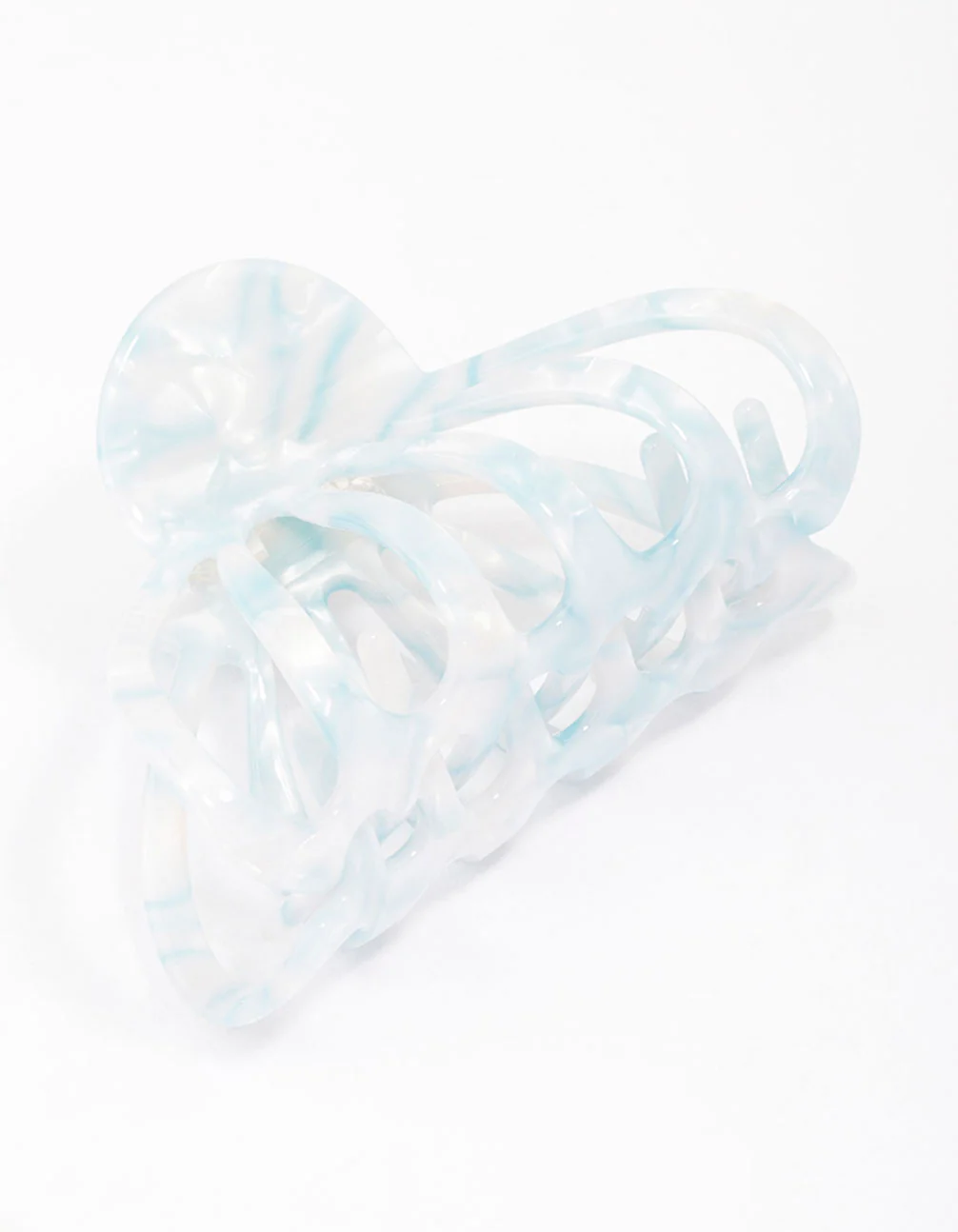 Aqua Marble Wide Hair Claw Clip - Image 2