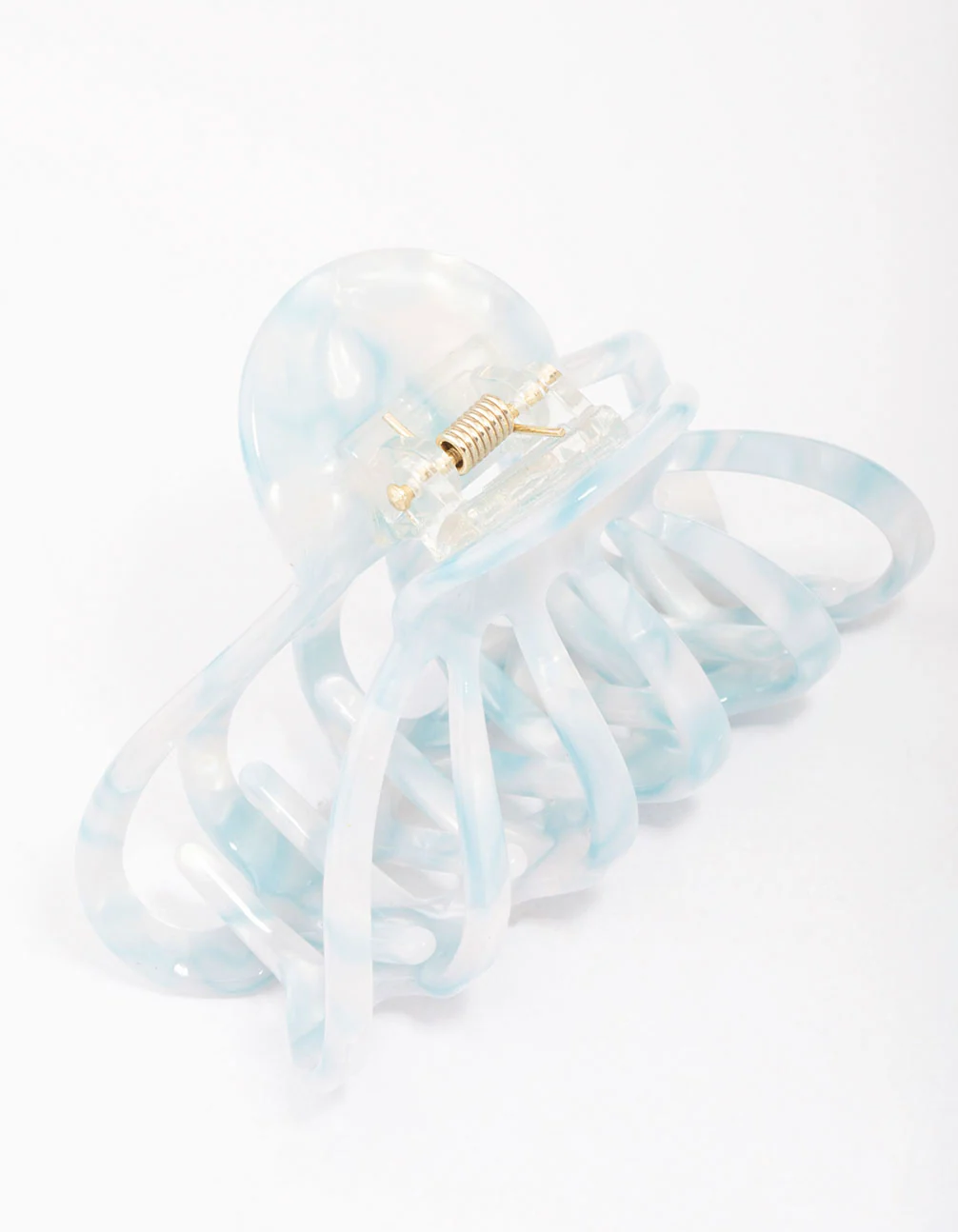 Aqua Marble Wide Hair Claw Clip - Image 3