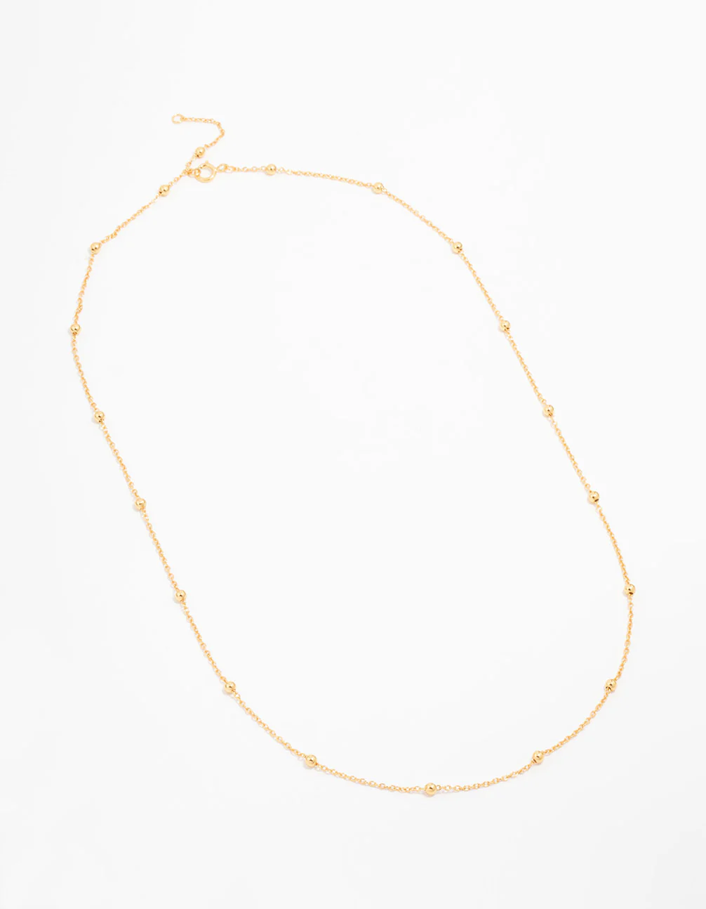 Gold Plated Sterling Silver Ball Chain Necklace - Image 2